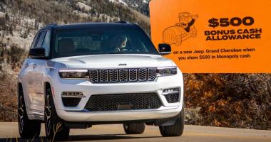 Jeep обменяет деньги из игры «Монополия» на настоящую скидку