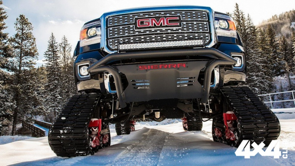 GMC сделал гусеничный пикап для сноубордистов