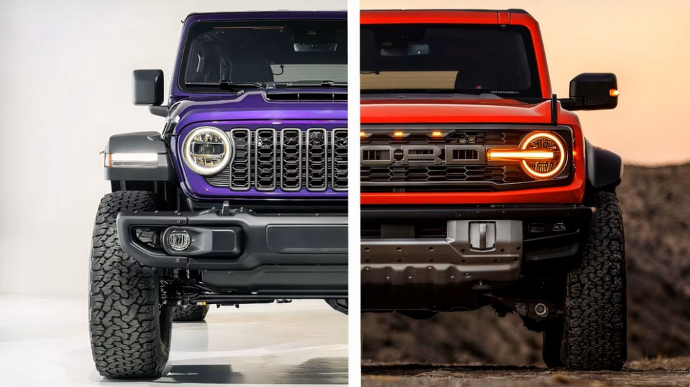 Внедорожная битва: Jeep Wrangler Moab 392 против Ford Bronco Raptor
