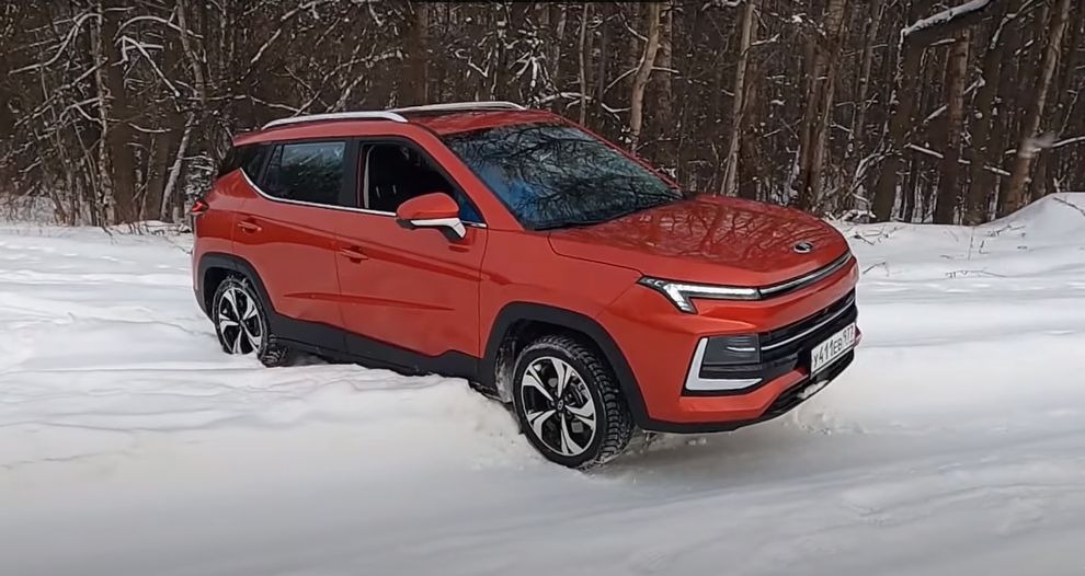 Москвич 3 на зимнем полигоне