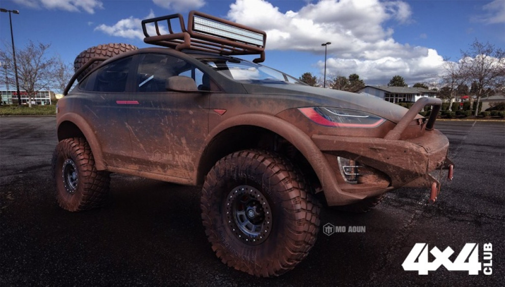 Tesla Model X превратили в экстремальный внедорожник