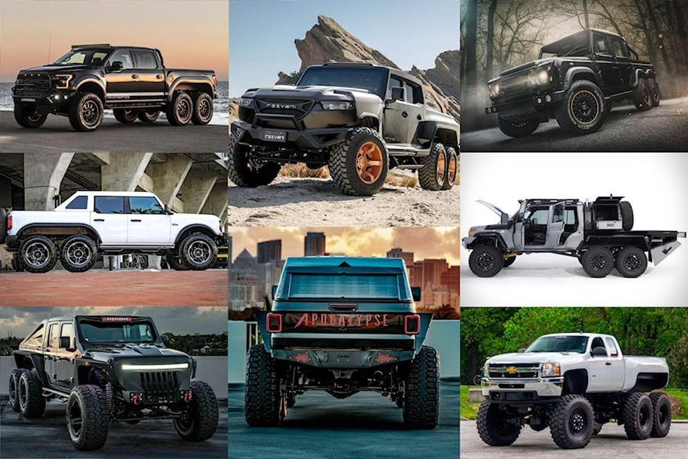 Девять самых безумных пикапов 6x6