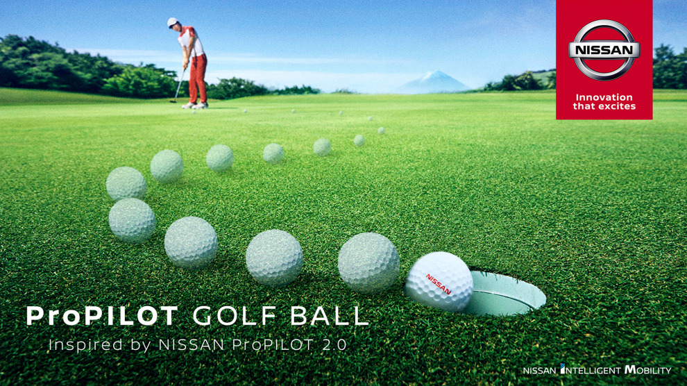 Nissan придумал мяч для гольфа, который всегда попадает в лунку