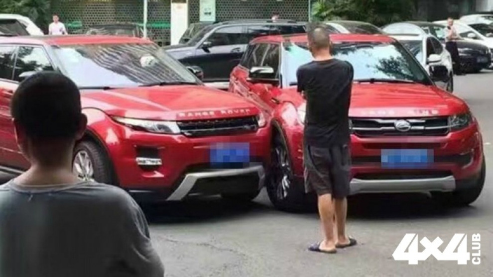 Китайский клон Range Rover Evoque врезался в настоящий «Эвок»