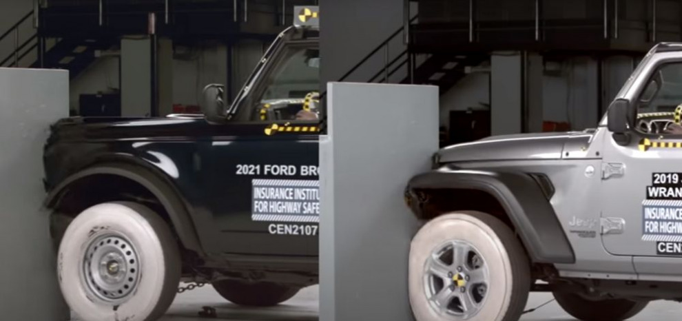 Результаты краш-теста могут изменить ваше отношение к противостоянию Ford Bronco и Jeep Wrangler (видео)